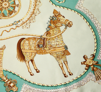 Шелковый платок Hermès Paperoles