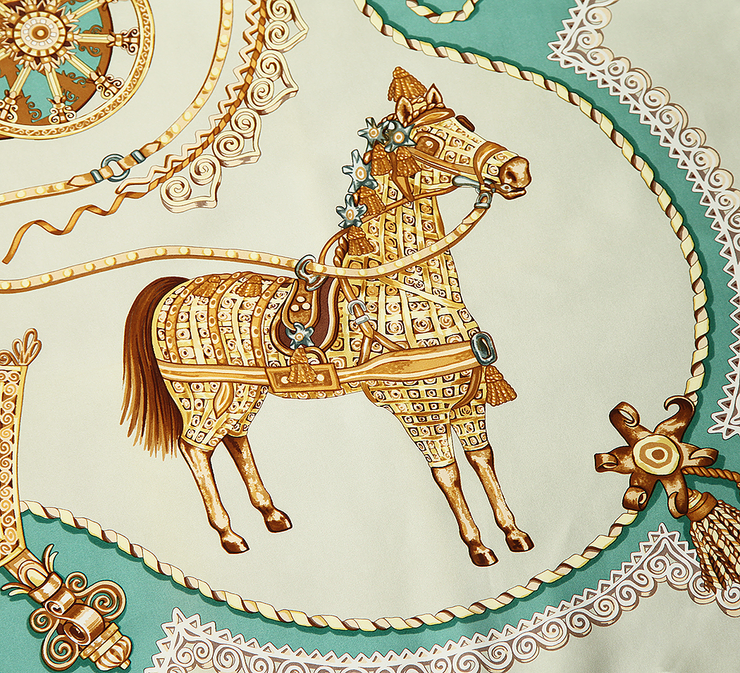 Шелковый платок Hermès Paperoles