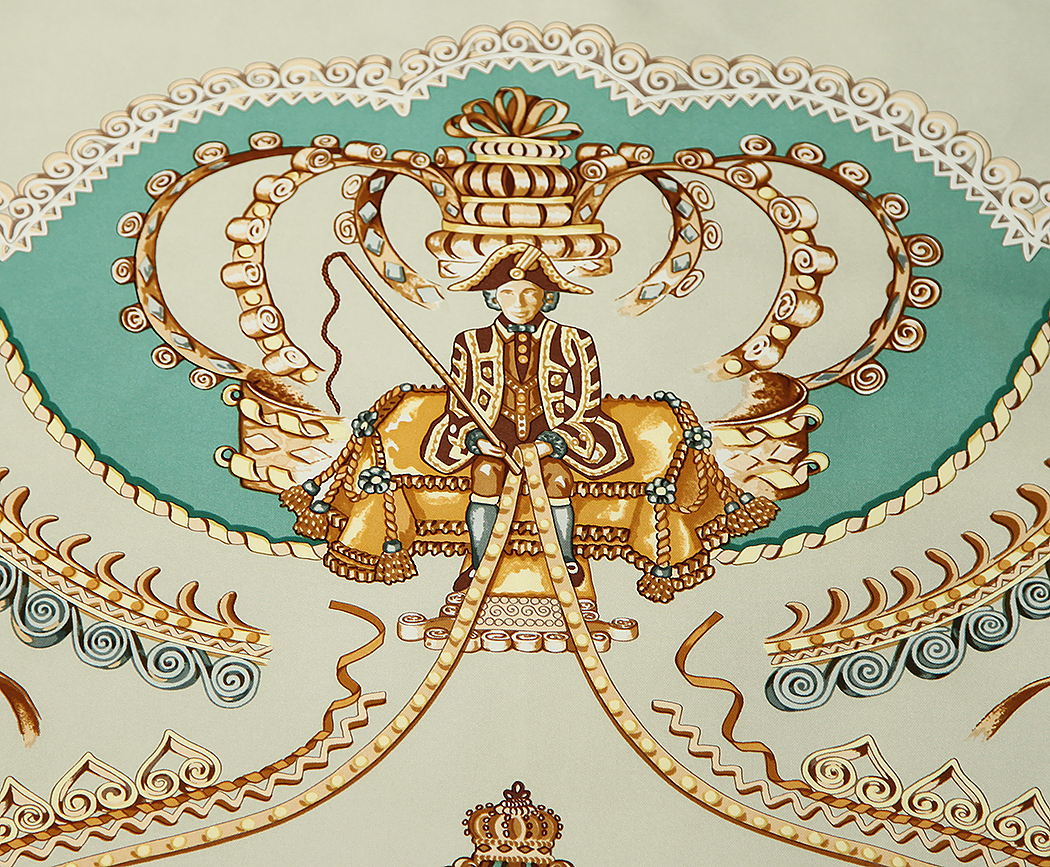 Шелковый платок Hermès Paperoles