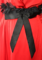 Алый комплект Yves Saint Laurent с кружевом