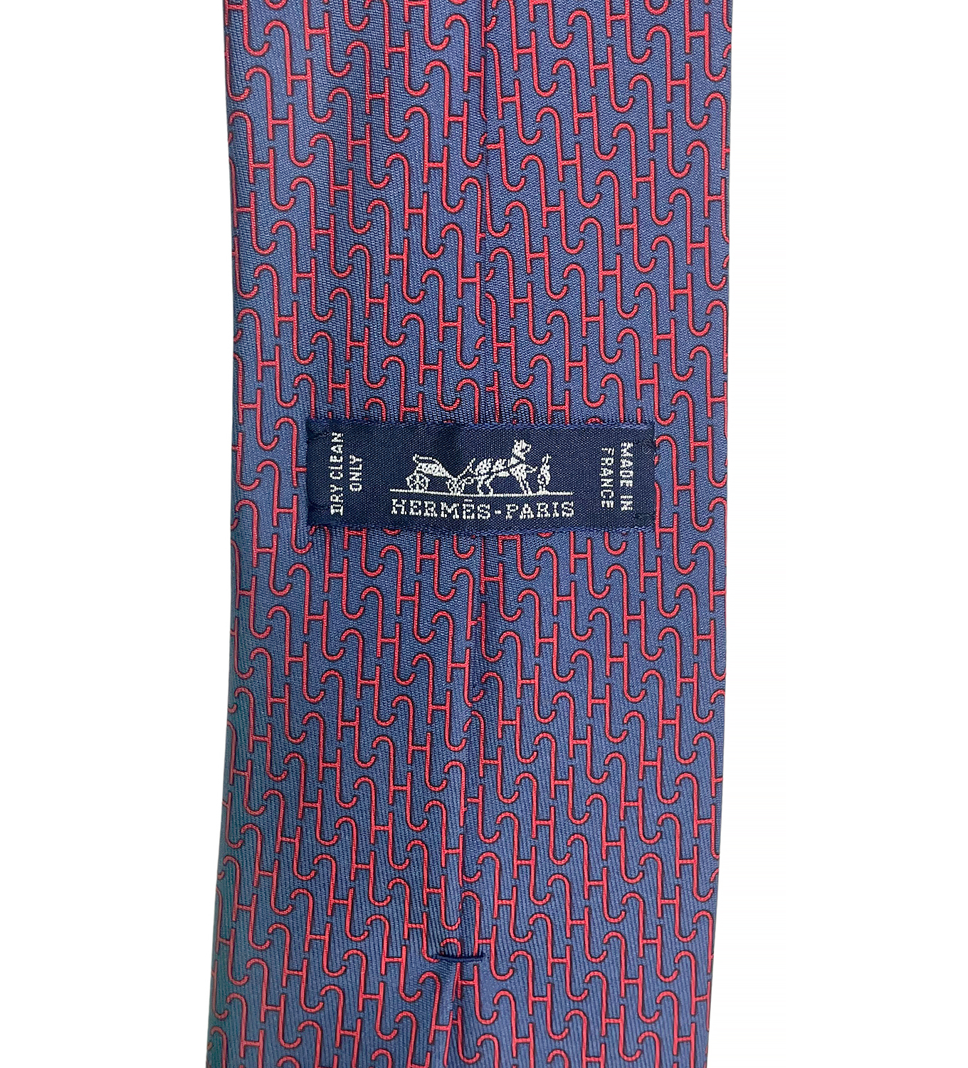 Шелковый галстук Hermès с логотипами