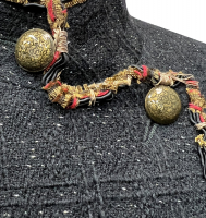 Чёрный жакет Chanel с оторочкой