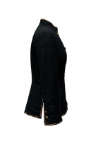 Чёрный жакет Chanel с оторочкой