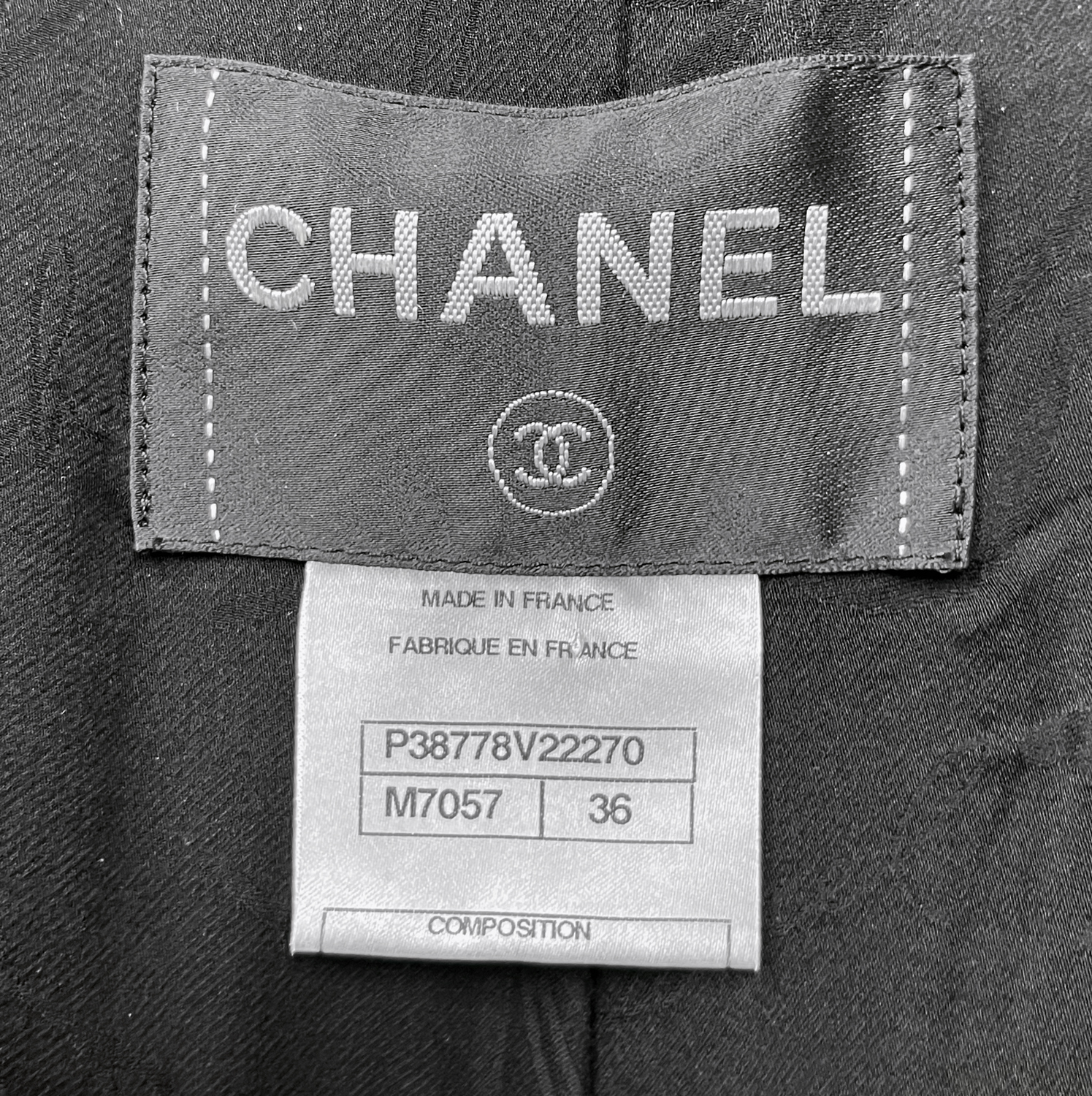 Чёрный жакет Chanel с оторочкой