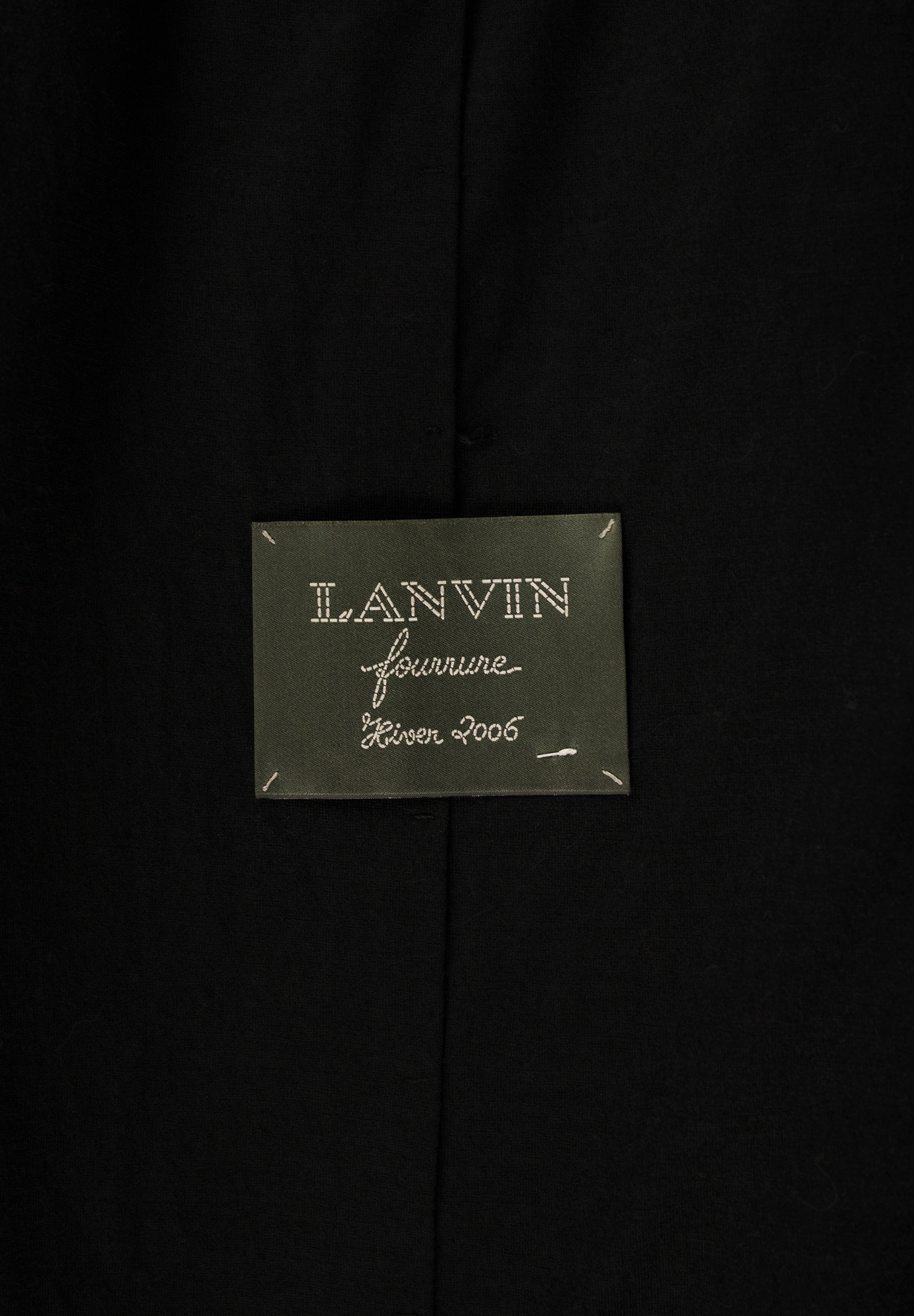Черный меховой жакет Lanvin