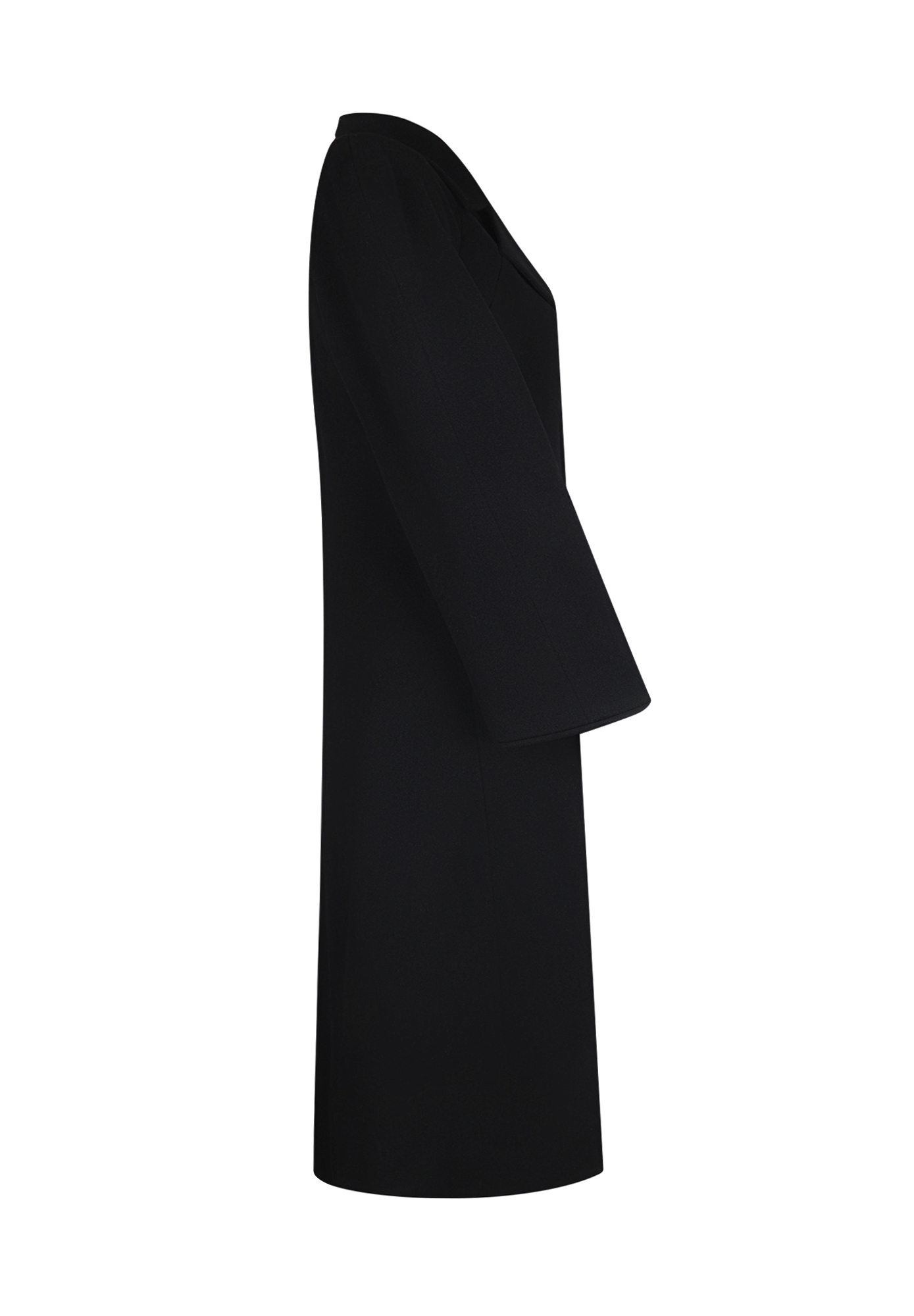 Черное кашемировое пальто Chanel