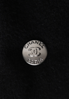 Черное кашемировое пальто Chanel