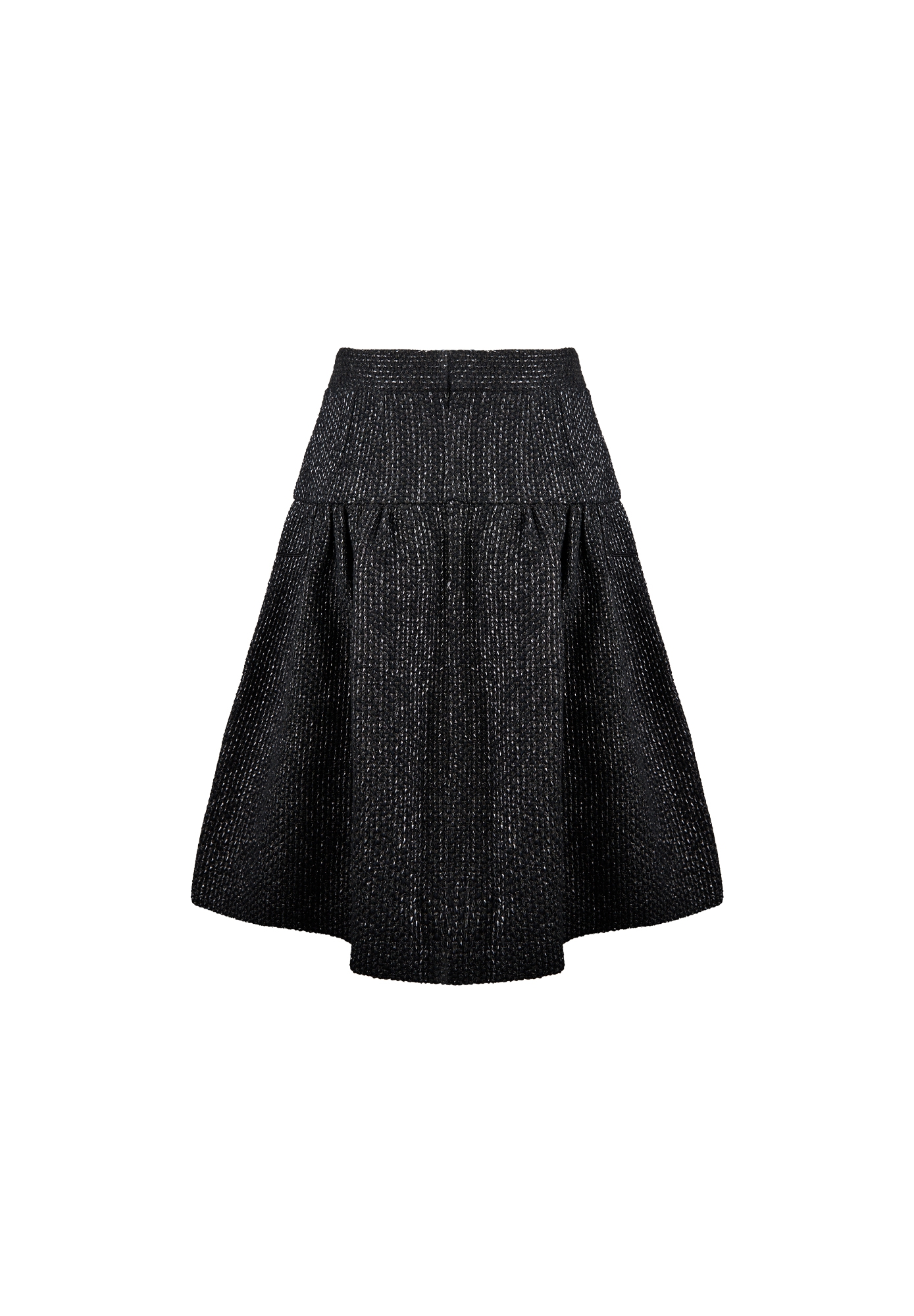Черная твидовая юбка Chanel