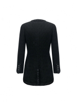 Черный твидовый жакет Chanel