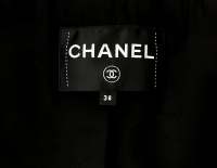 Черный твидовый жакет Chanel