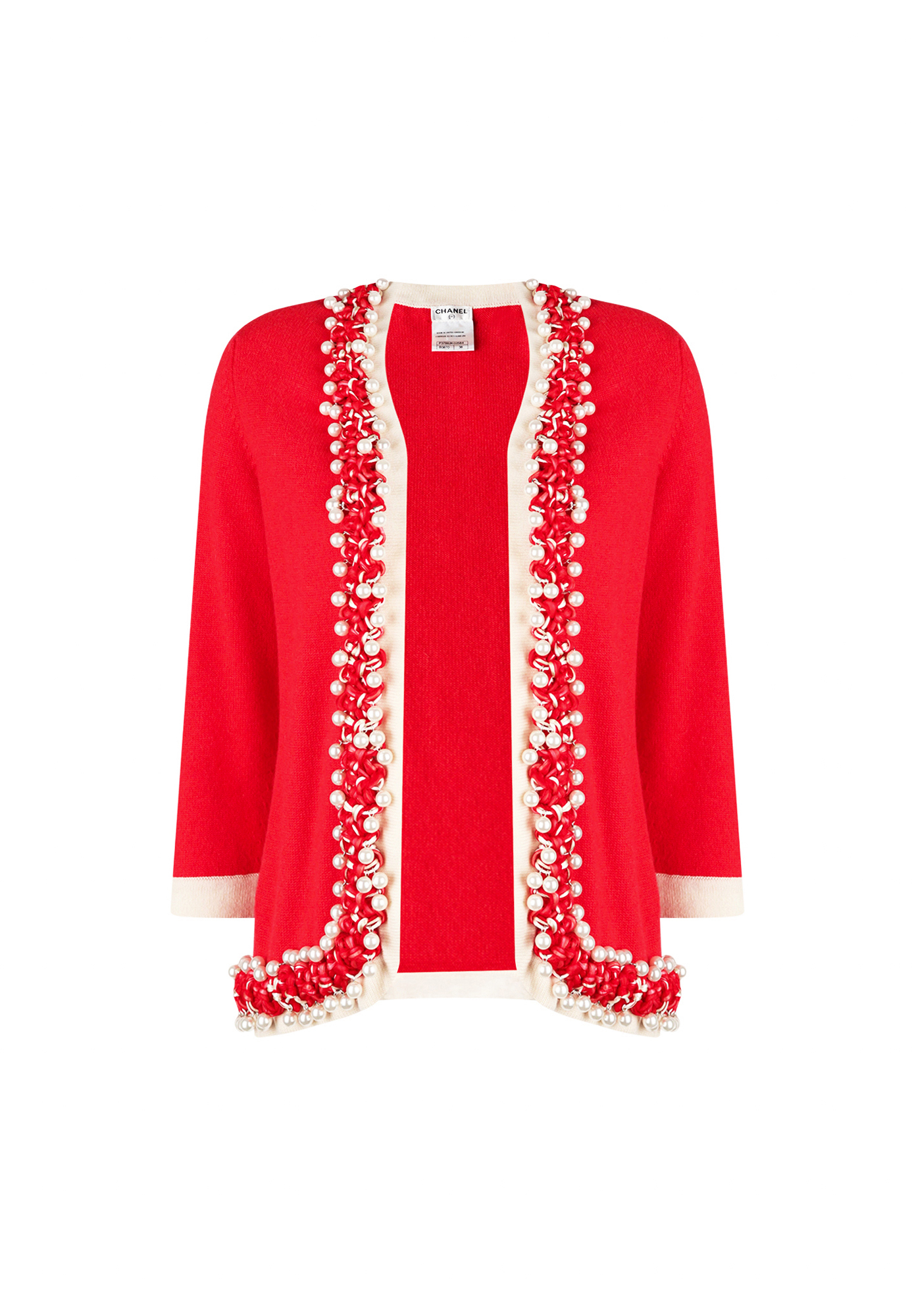 Укороченный кардиган Chanel с жемчугом