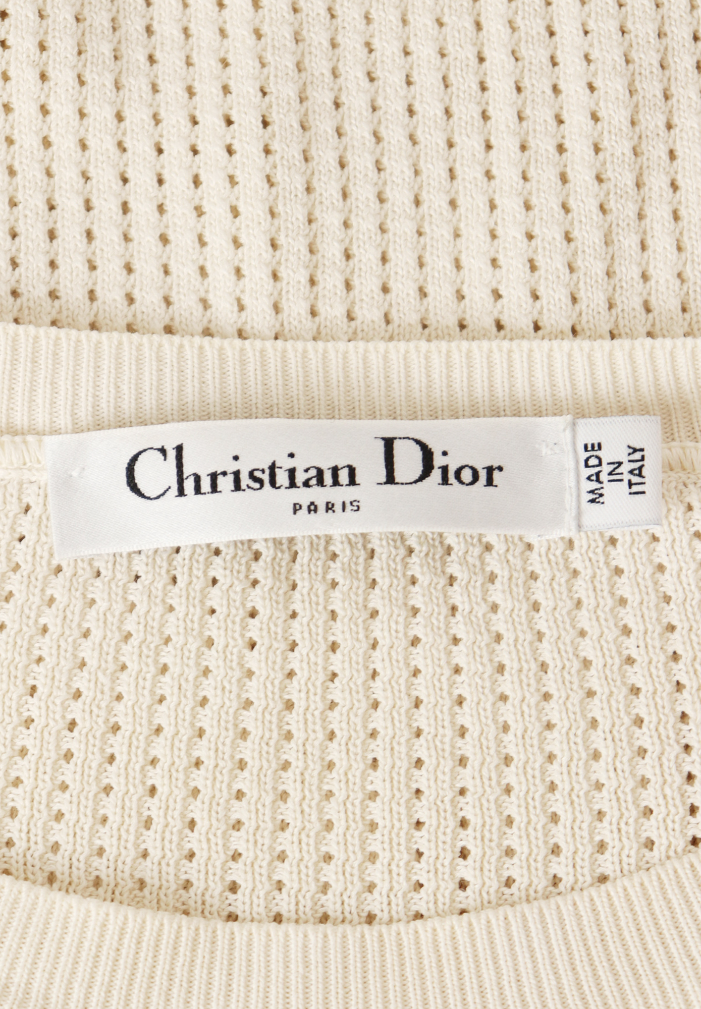 Футболка Christian Dior с окантовкой и перфорацией