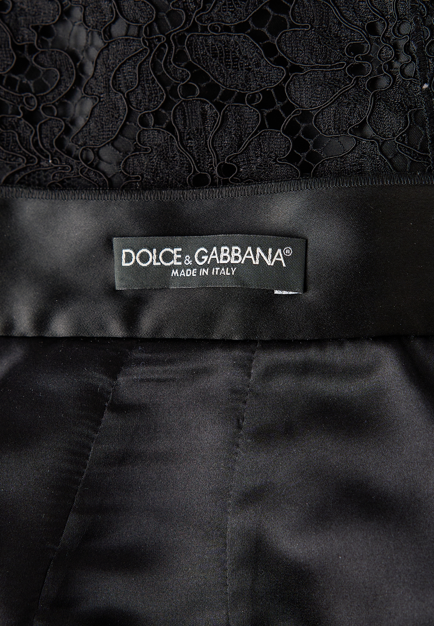 Черная кружевные юбка Dolce&Gabbana
