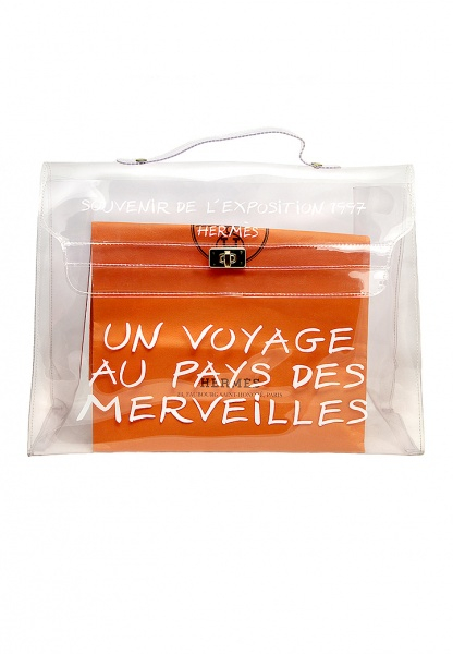 Прозрачная виниловая сумка Hermès Kelly