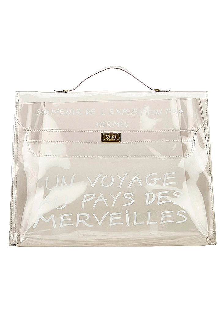 Прозрачная виниловая сумка Hermès Kelly