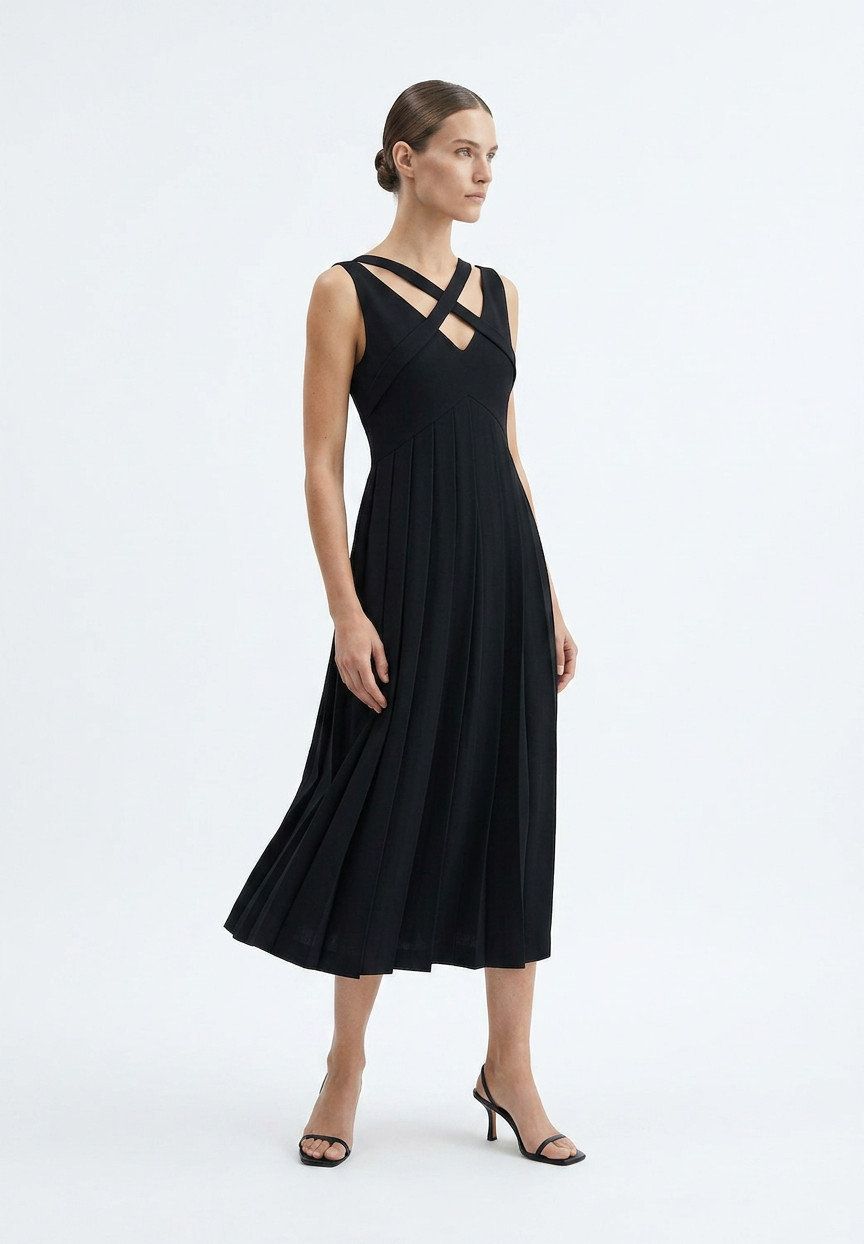 Платье Christian Dior с плиссировкой