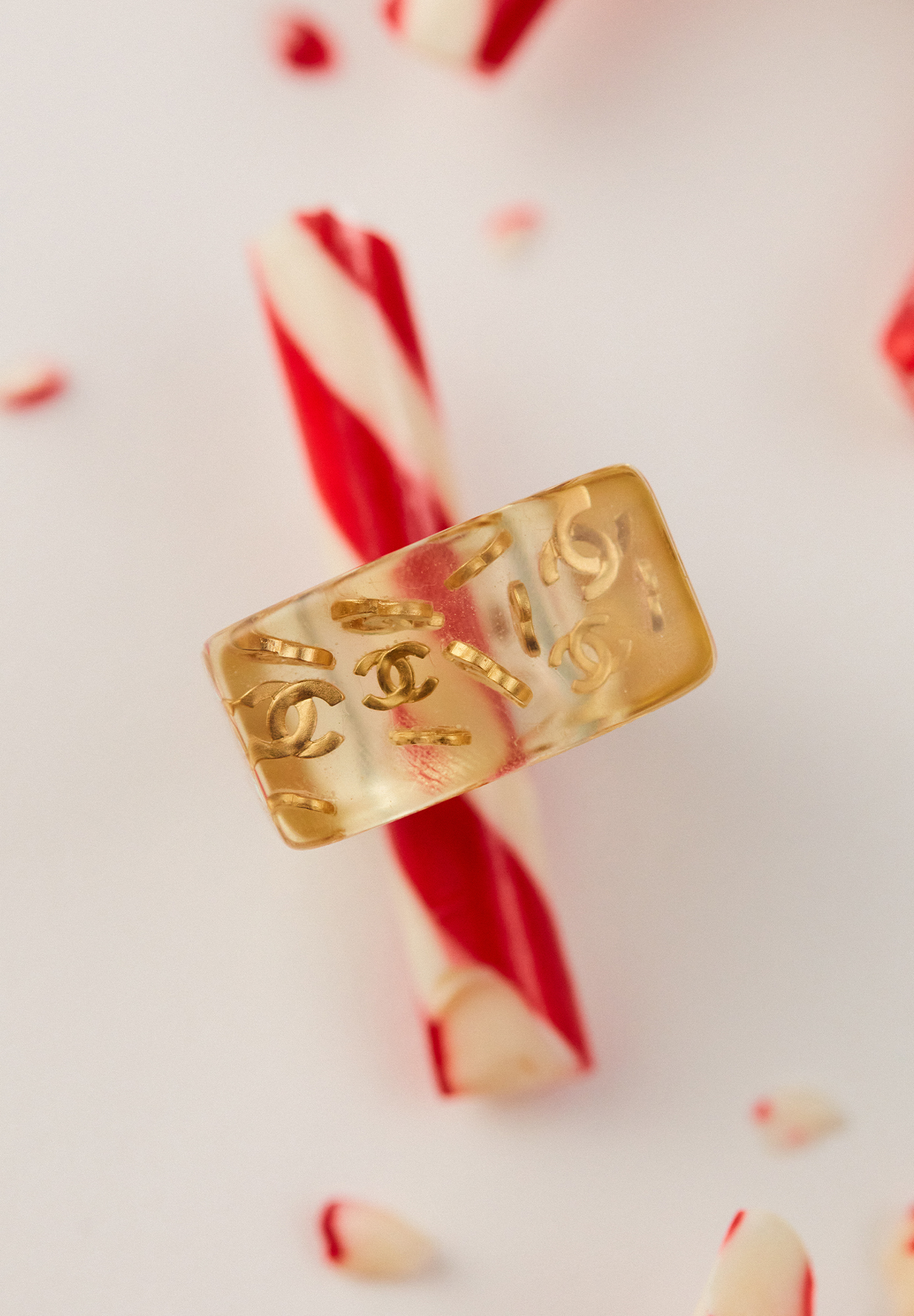 Прозрачное кольцо Chanel