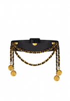 Кожаный пояс Chanel с подвесками