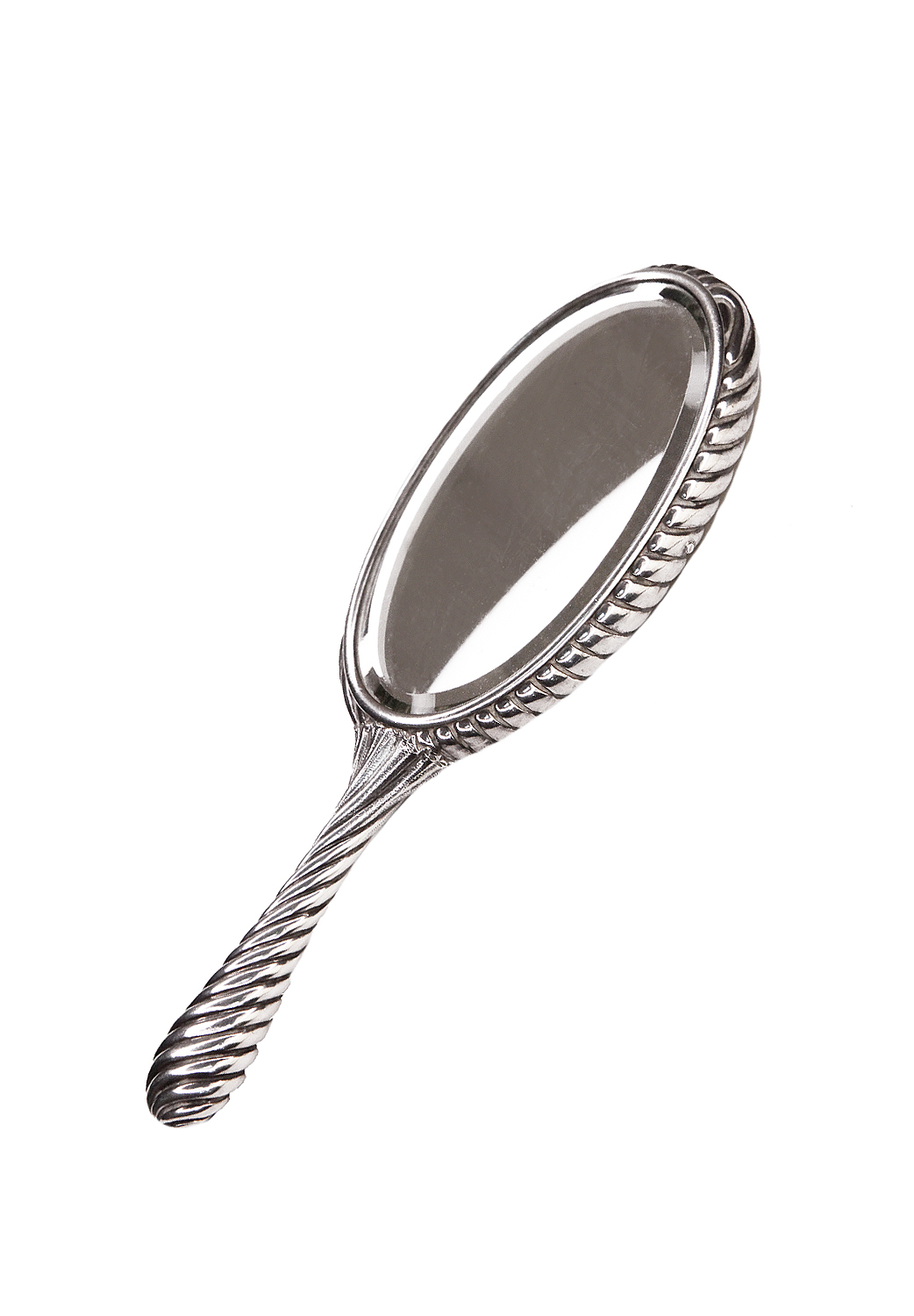 Винтажное серебристое зеркало