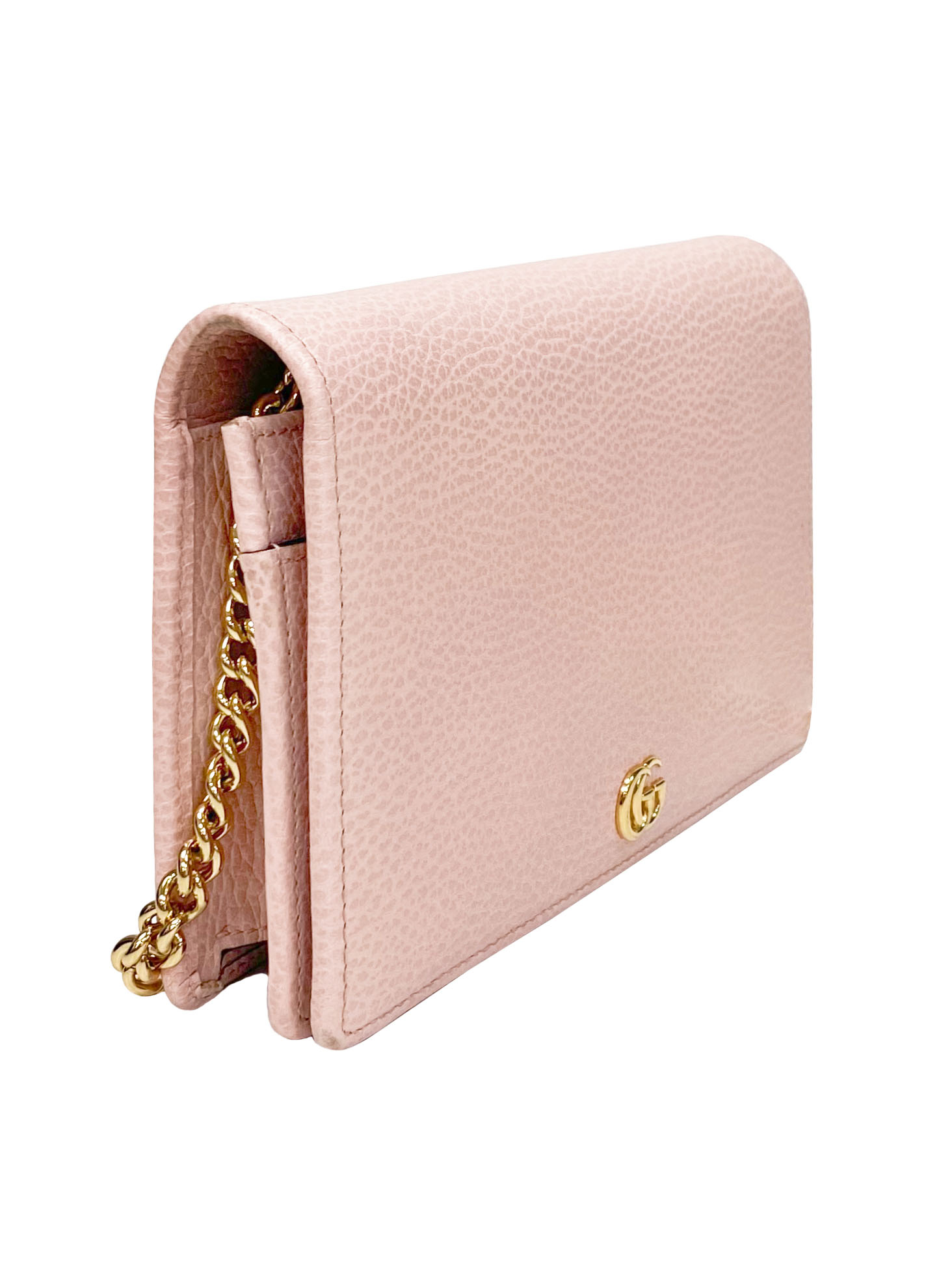 Светло-розовая кожаная сумка Gucci