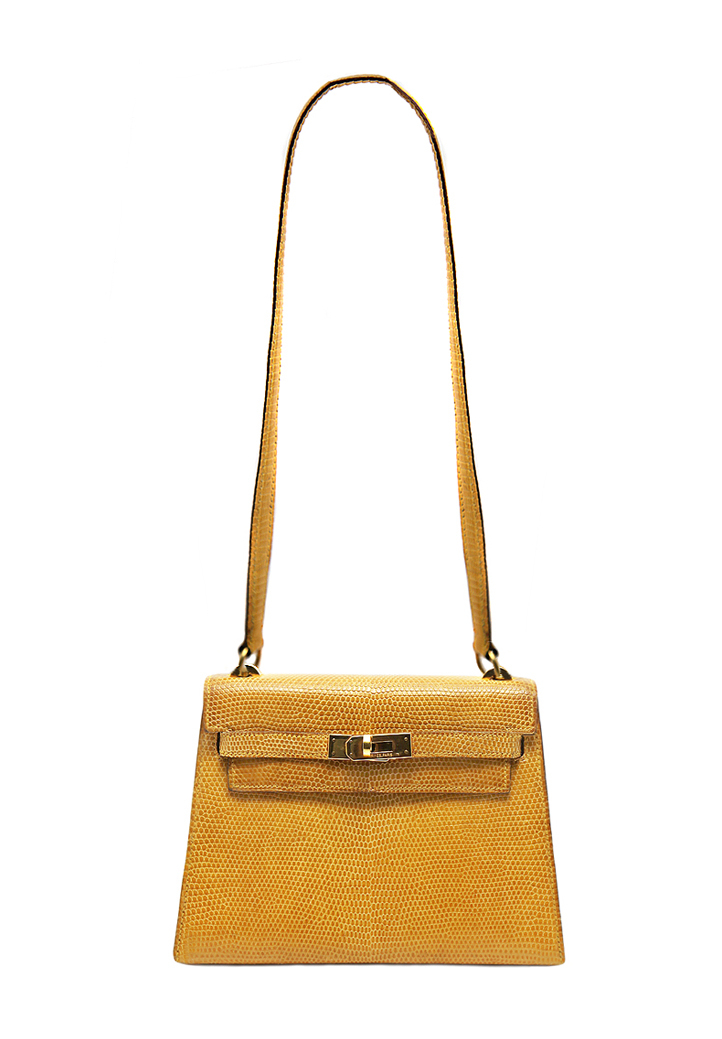 Горчичная сумка Hermès Mini Kelly