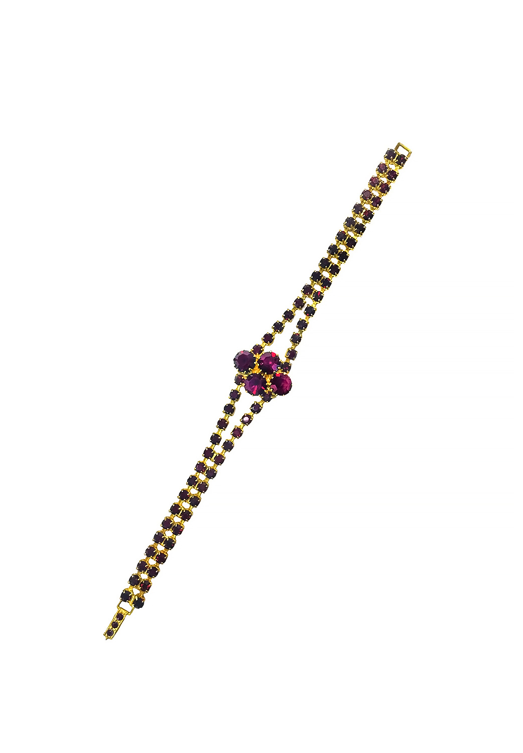 Браслет с красными кристаллами