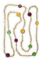 Колье-цепь Chanel с кристаллами Gripoix