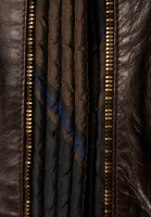 Кожанный укороченный жакет Yves Saint Laurent