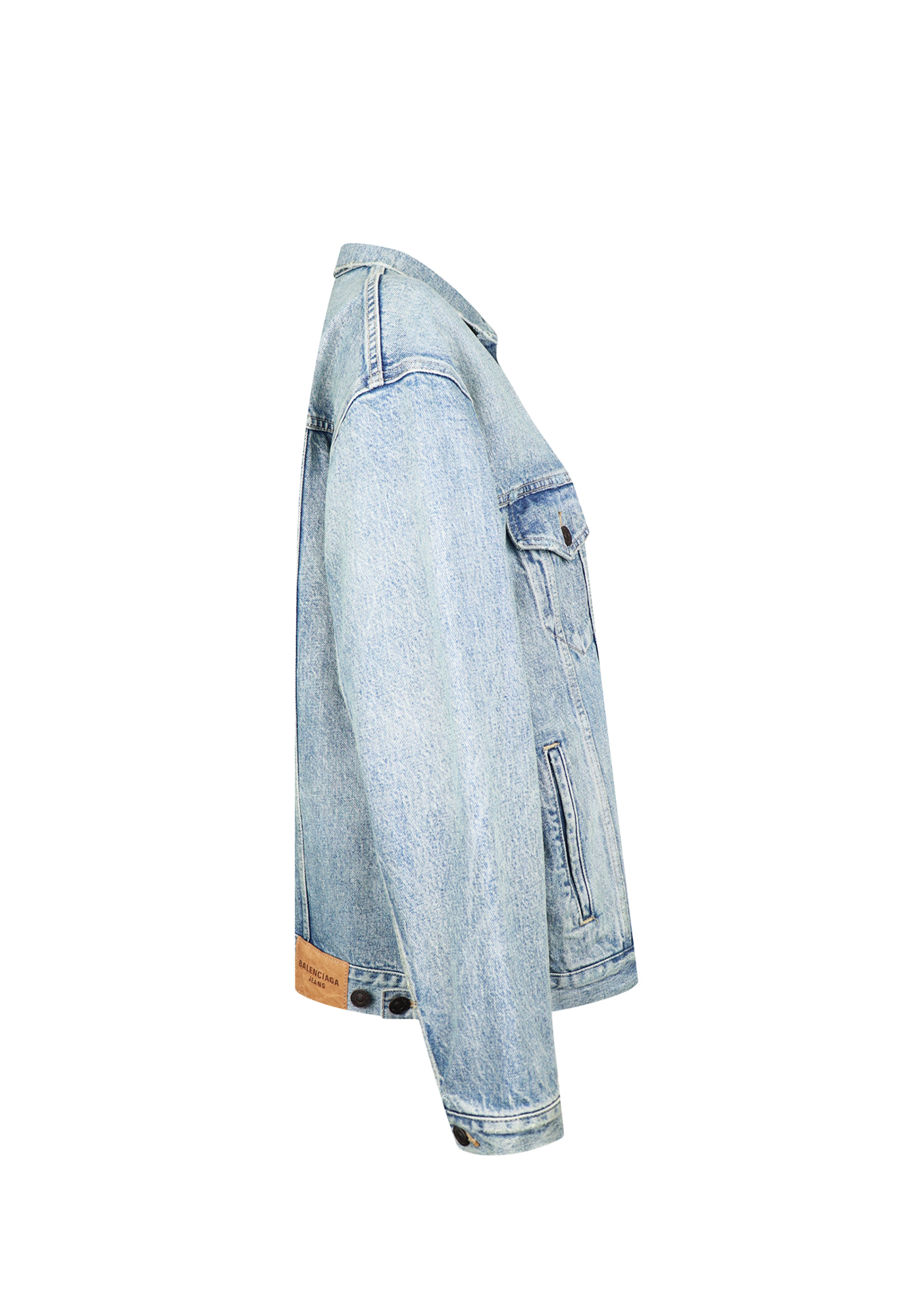 Джинсовая куртка Balenciaga с вышивкой