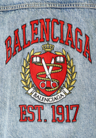 Джинсовая куртка Balenciaga с вышивкой