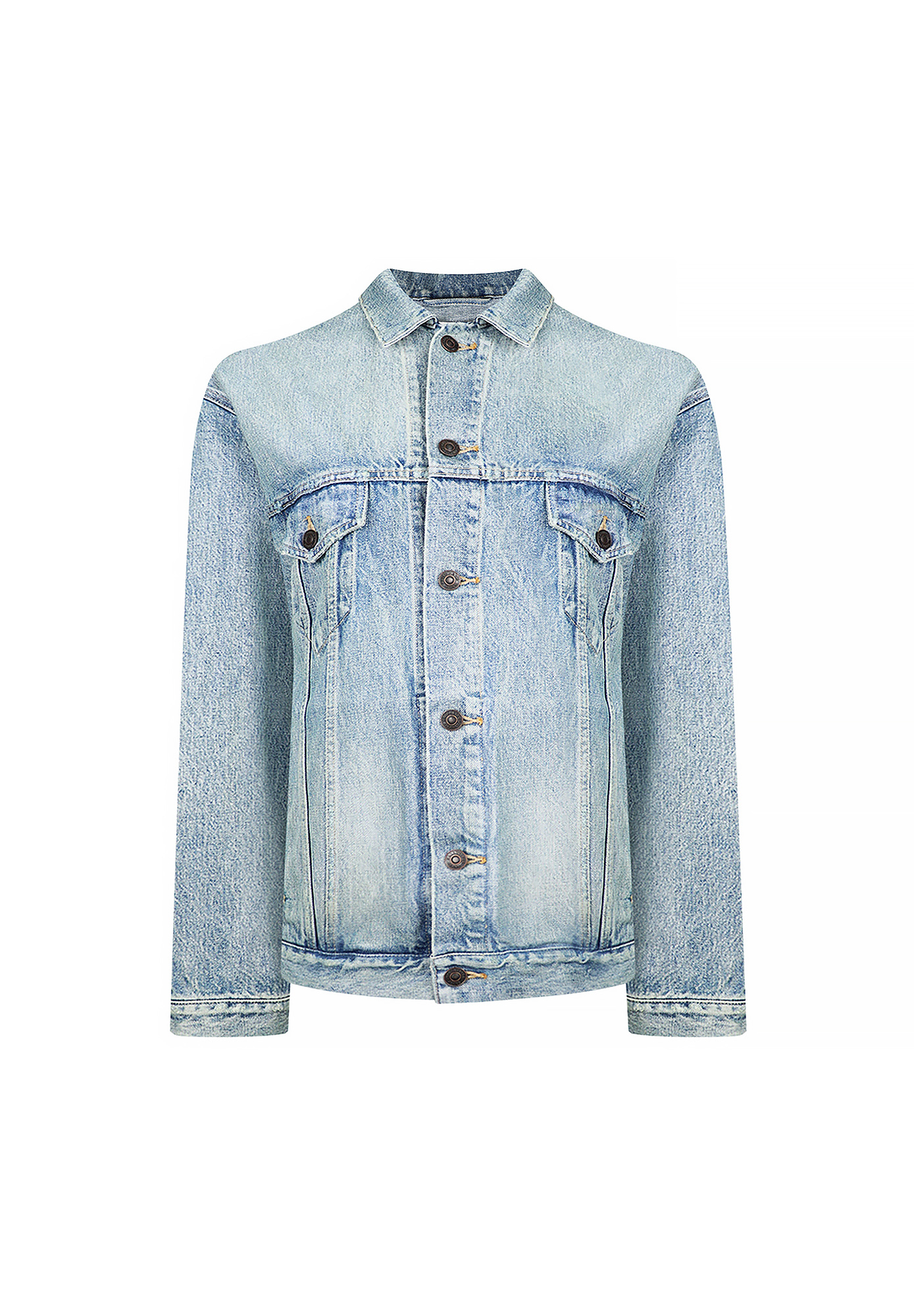 Джинсовая куртка Balenciaga с вышивкой