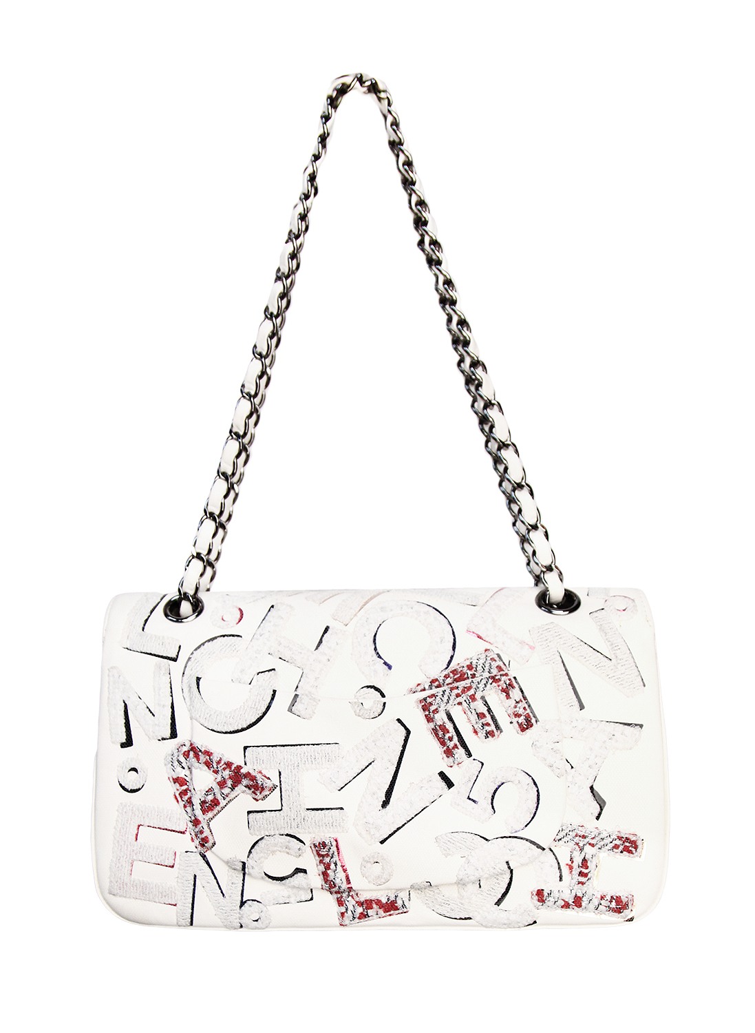 Лимитированная белая сумка Chanel 2.55