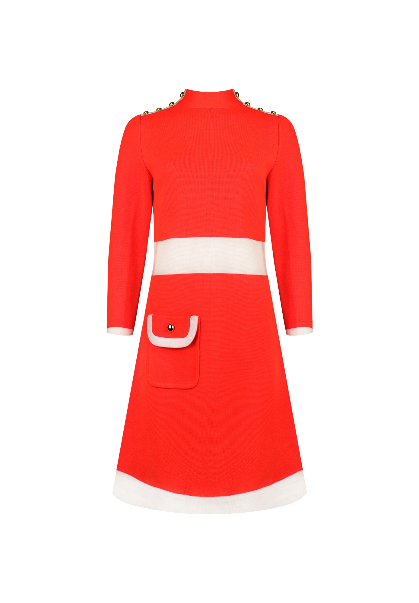 Платье Courrèges с белой оторочкой