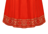Красная юбка Yves Saint Laurent с вышивкой