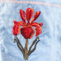 Голубая рубашка Gucci 