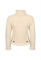 Белый твидовый жакет Chanel