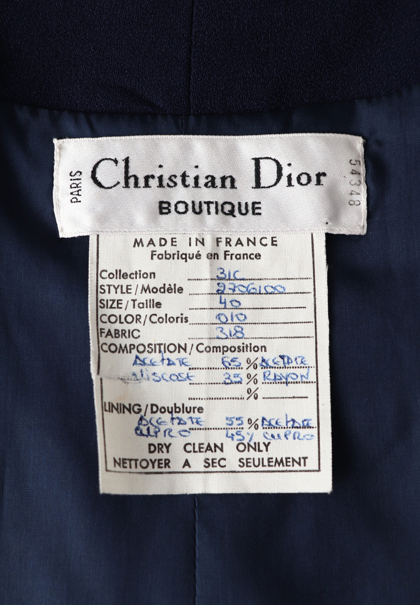 Вечернее платье Christian Dior с открытой спиной