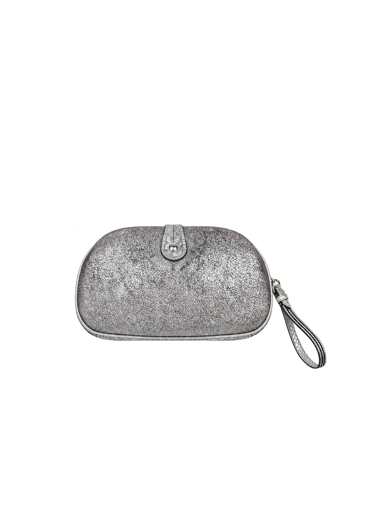 Серебристая сумка Christian Dior Floral Beaded Wristlet