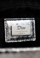 Серебристая сумка Christian Dior Floral Beaded Wristlet
