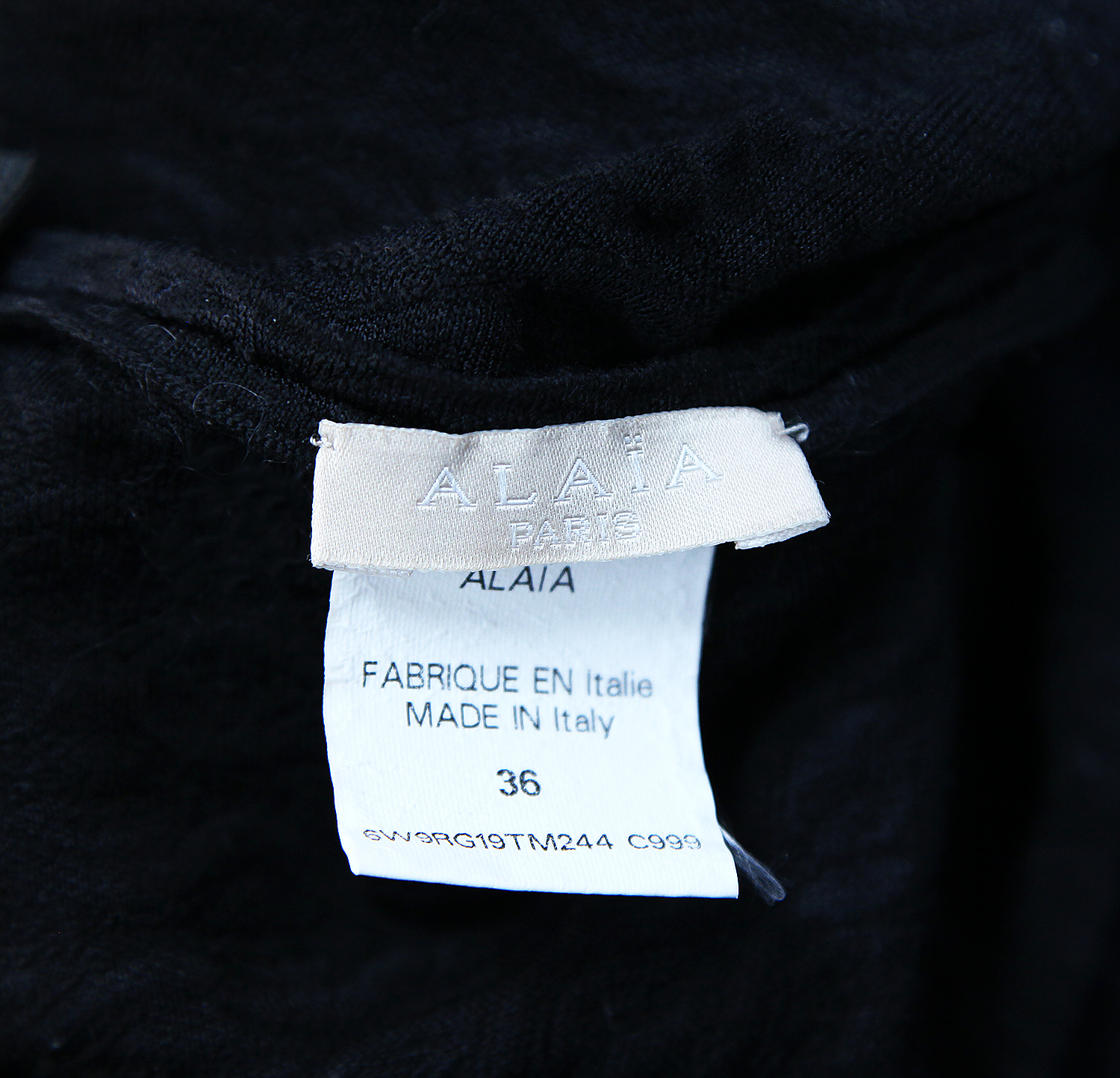 Черное вечернее платье Alaia