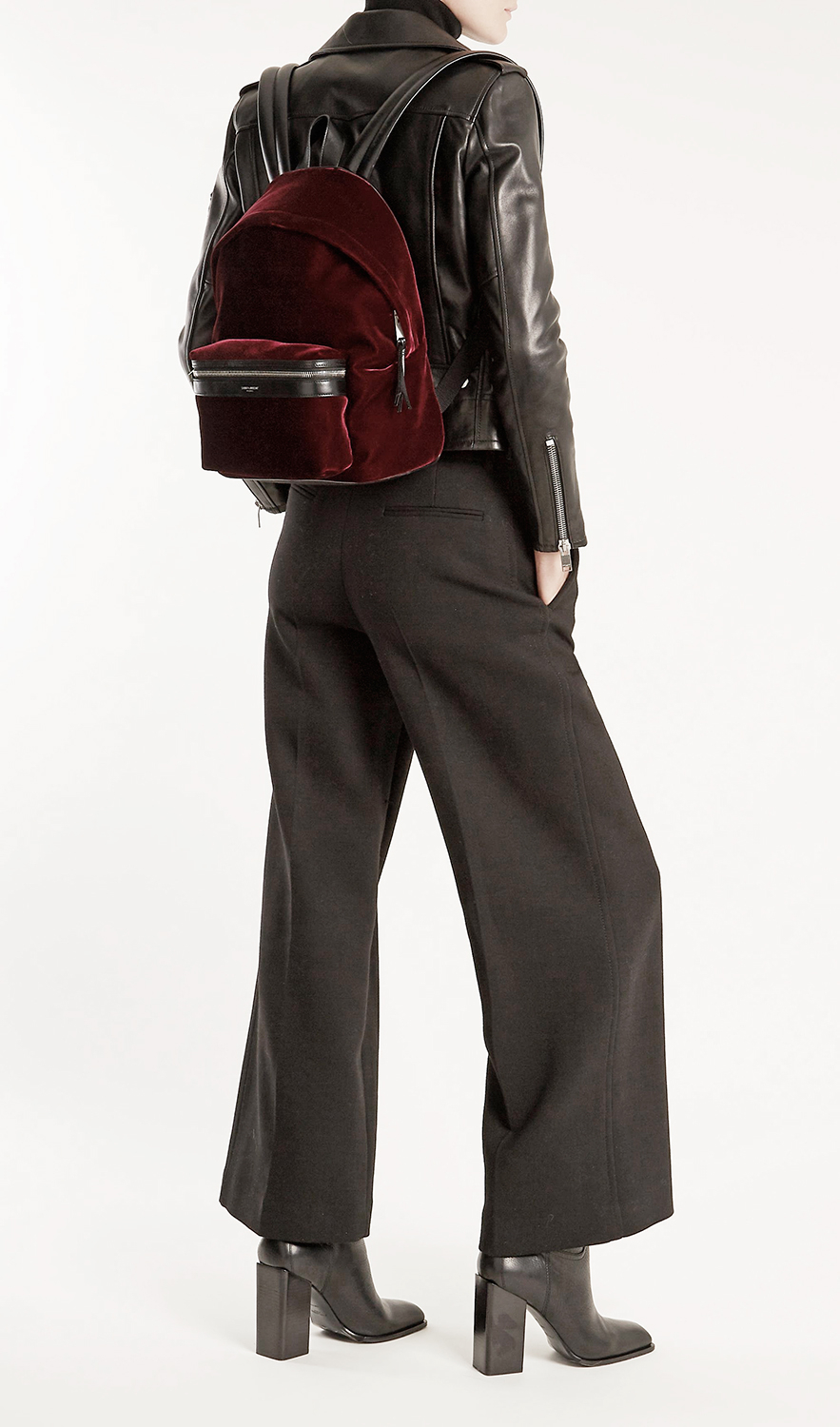 Бархатный рюкзак Saint Laurent