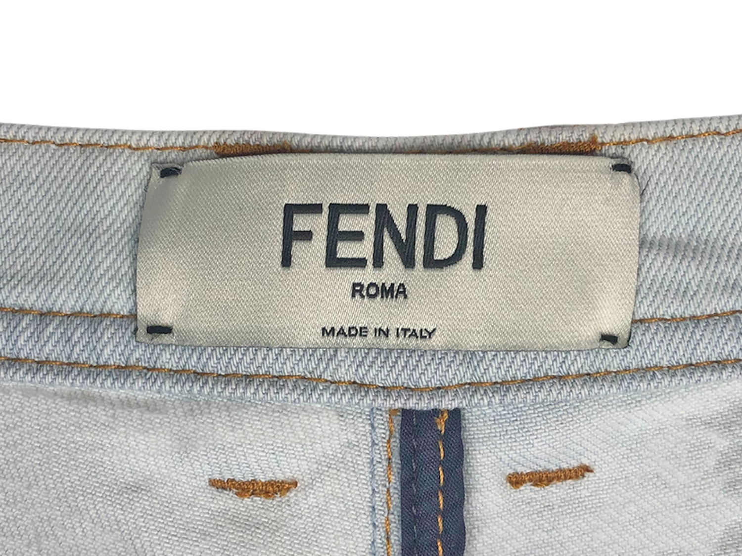 Джинсы Fendi с цветами
