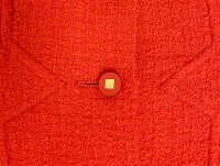 Коралловый твидовый жакет Chanel