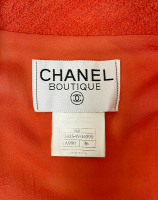 Коралловый твидовый жакет Chanel