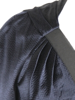 Темно-синее шелковое платье Chanel