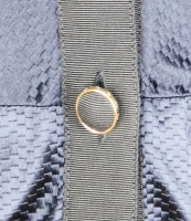 Темно-синее шелковое платье Chanel