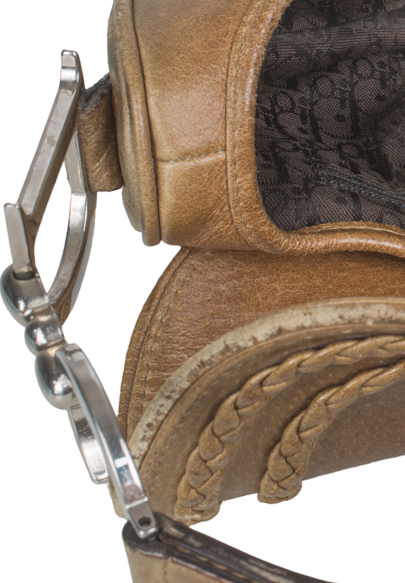 Коричневая кожаная сумка Christian Dior Saddle 