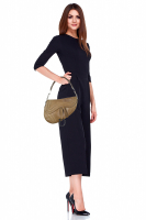 Коричневая кожаная сумка Christian Dior Saddle 