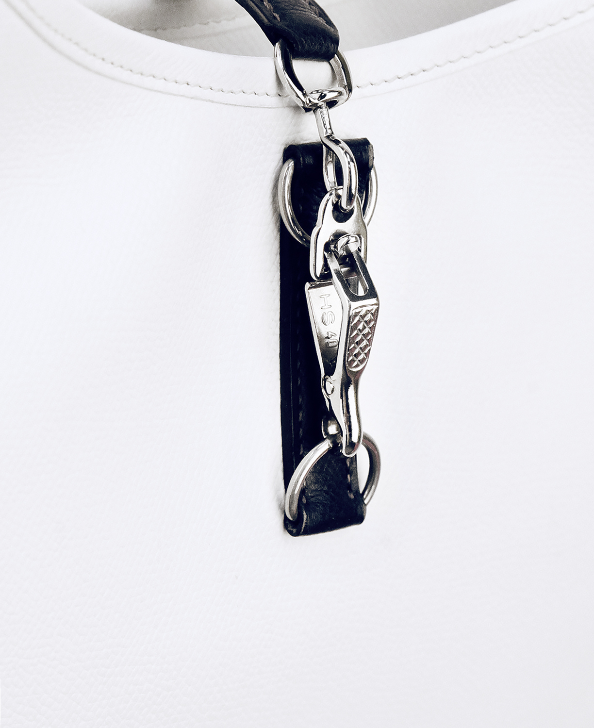 Белая сумка Hermès Trim 31 в коже Epsom