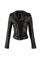 Чёрная кожаная куртка Balenciaga